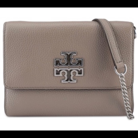 Tory Burch Handbags - Tory Burch Britten Chain Wallet in French Gray